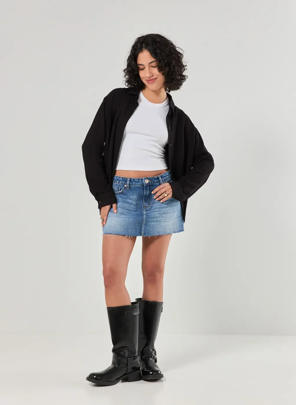 Camisa Oversized De Manga Longa