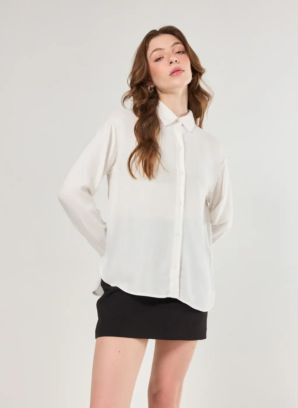 Camisa Oversized De Manga Longa