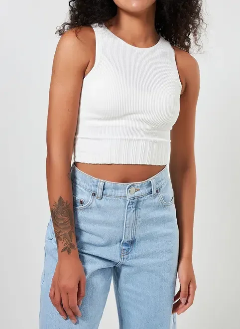 Blusa Cropped Halter Seamless