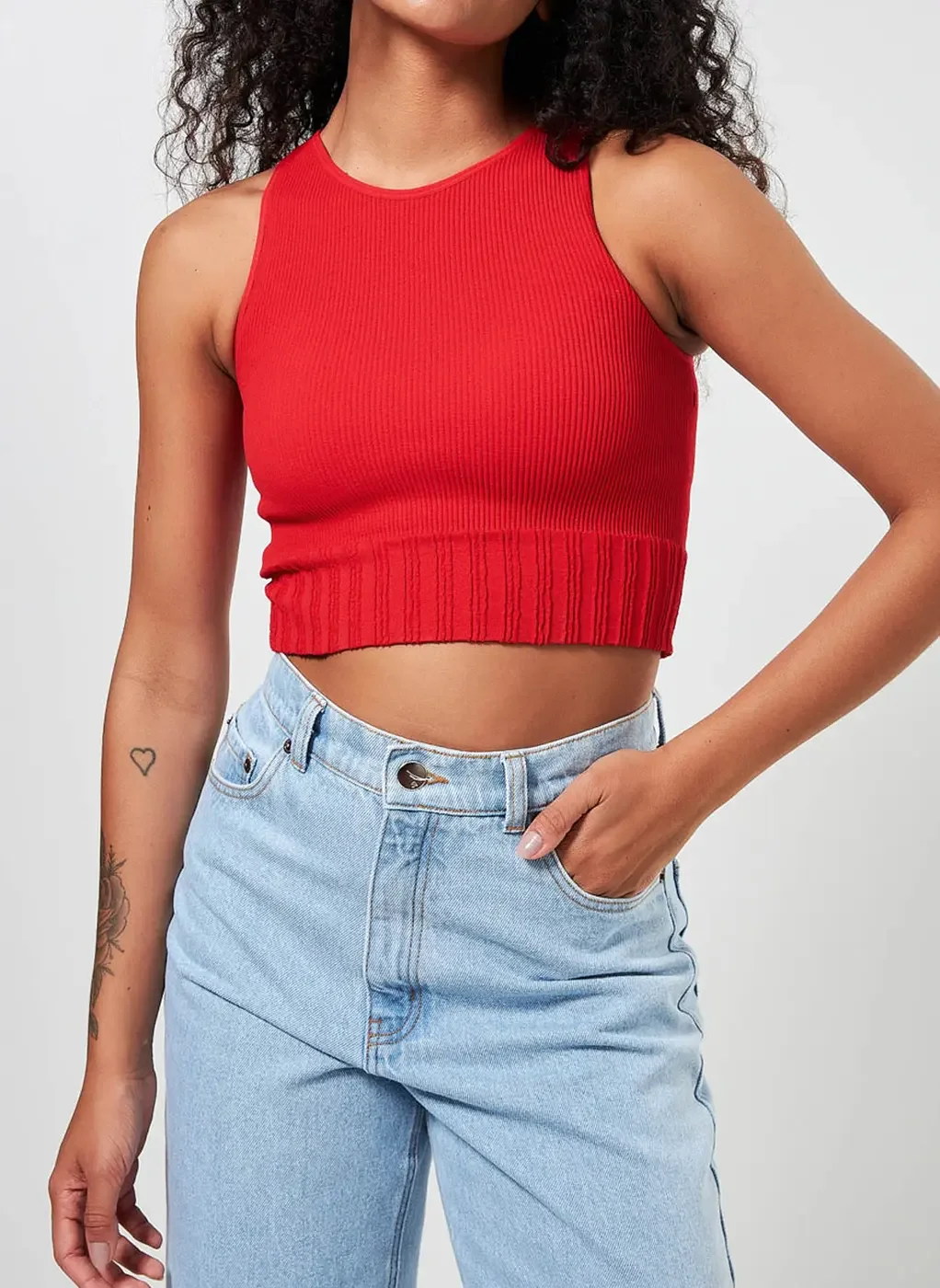 Blusa Cropped Halter Seamless