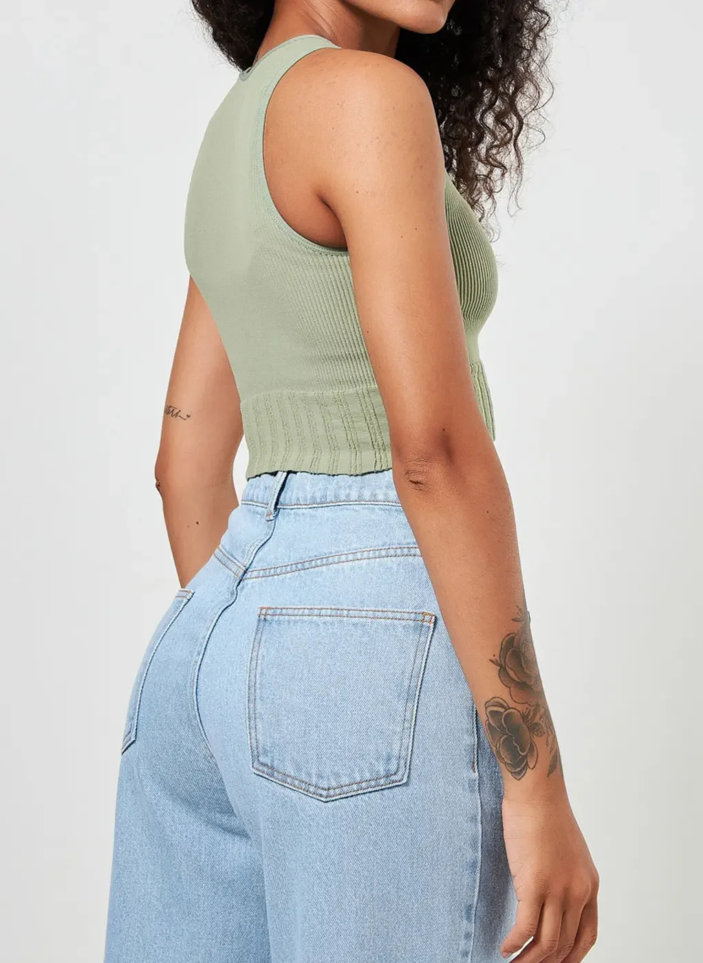 Blusa Cropped Halter Seamless