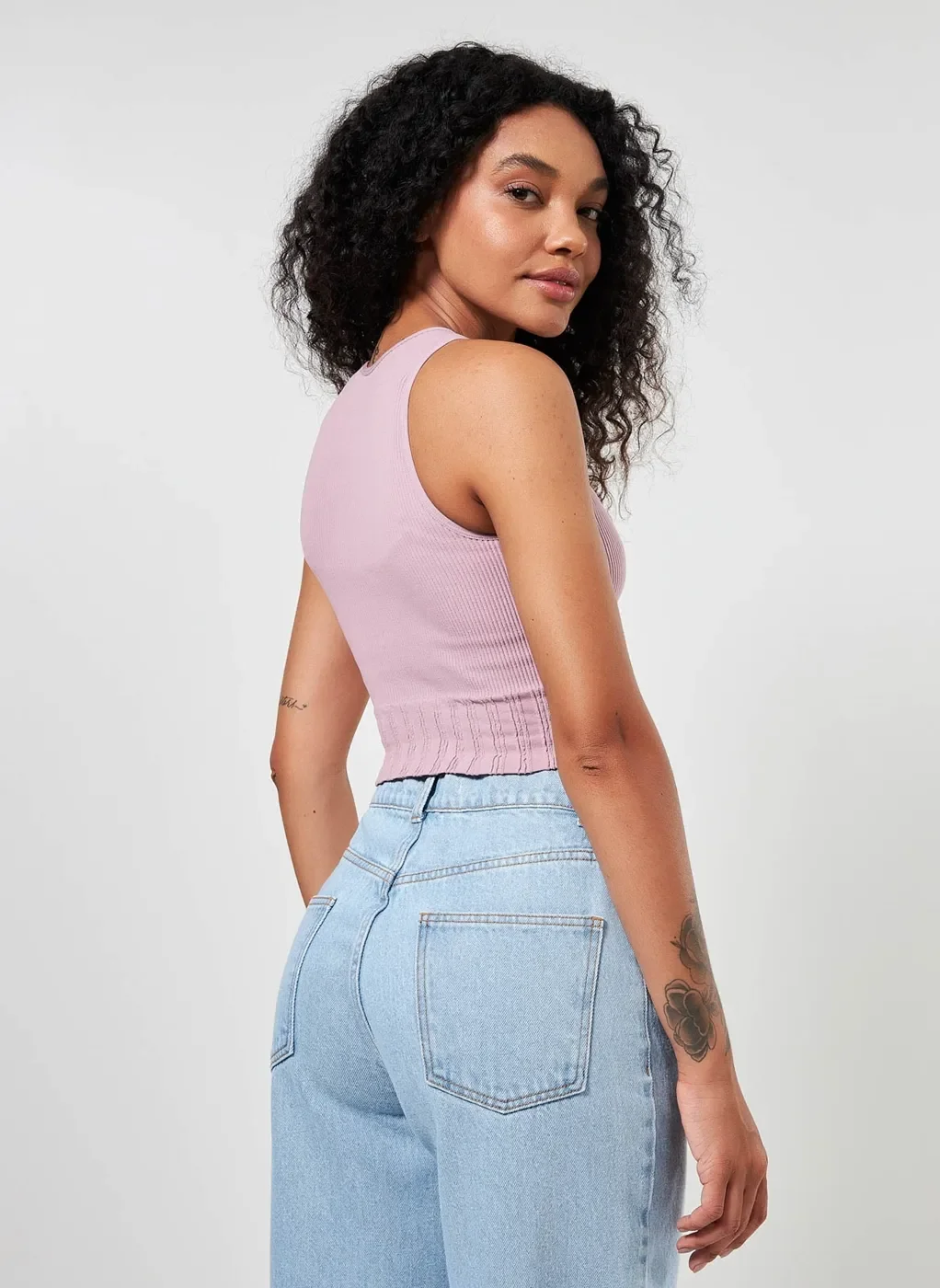 Blusa Cropped Halter Seamless