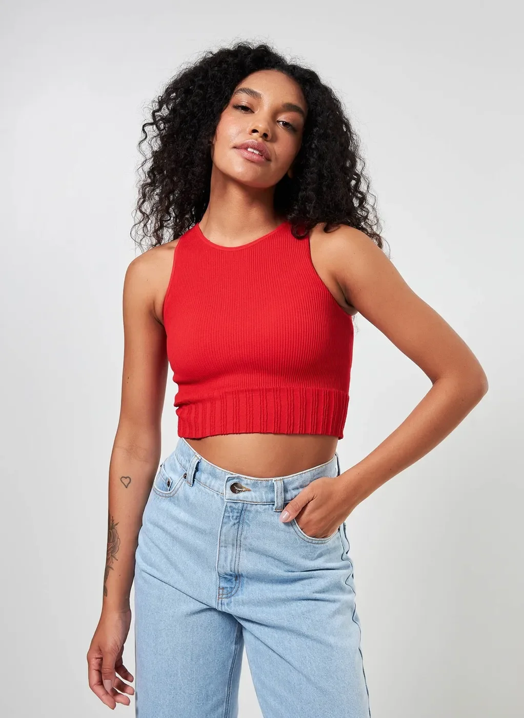 Blusa Cropped Halter Seamless