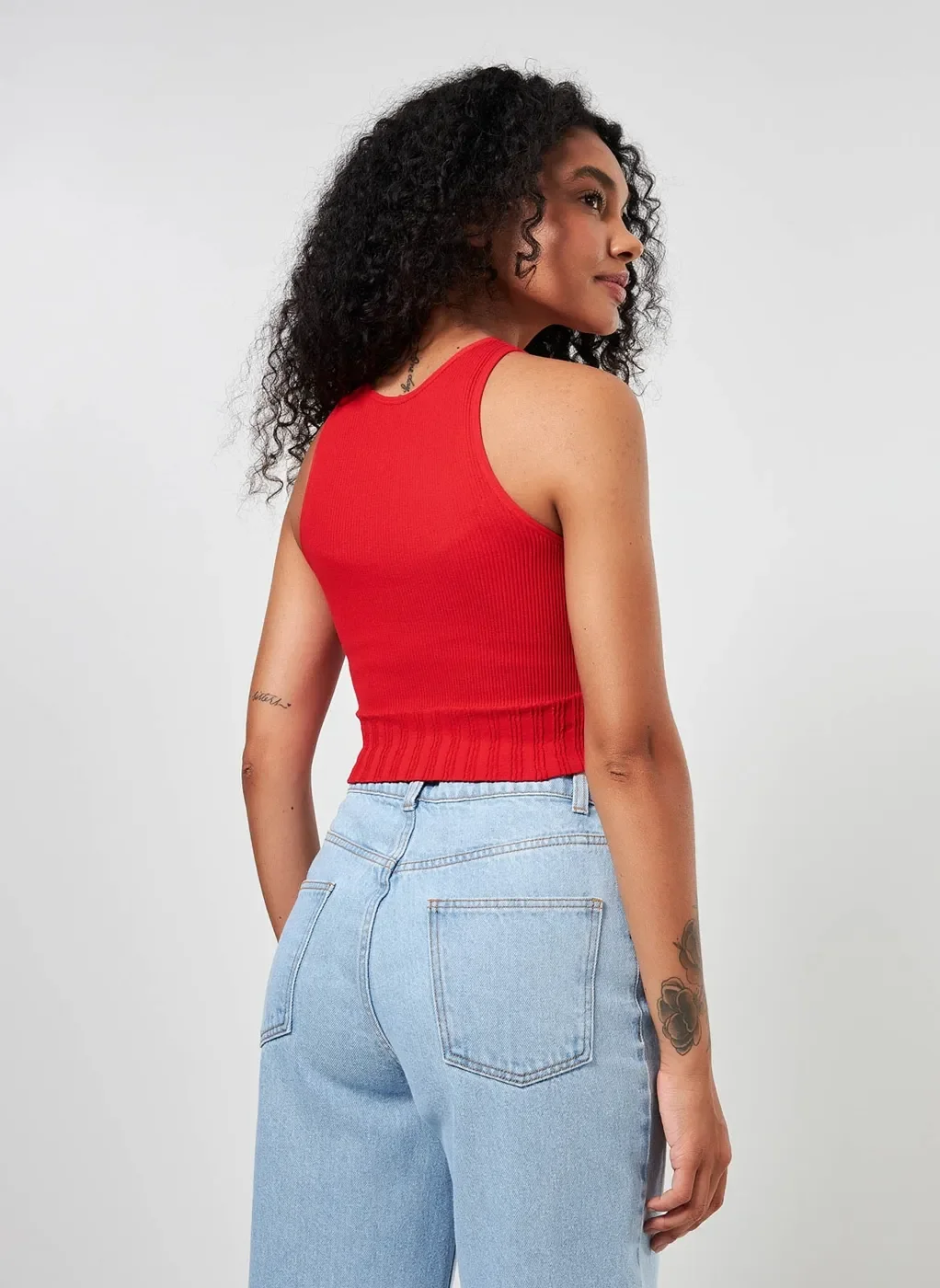 Blusa Cropped Halter Seamless