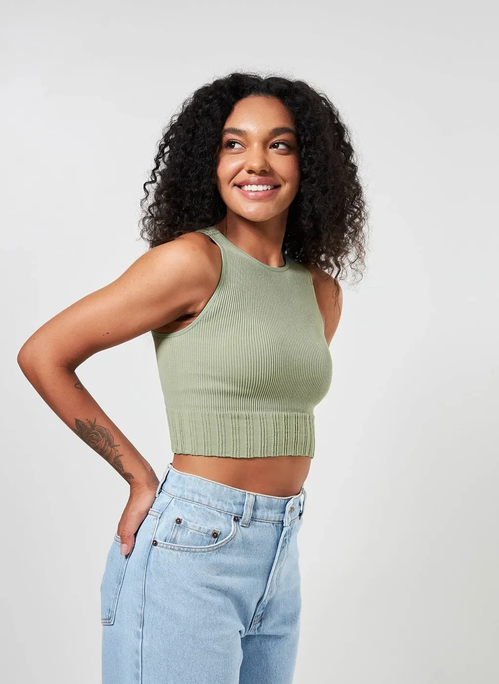 Blusa Cropped Halter Seamless