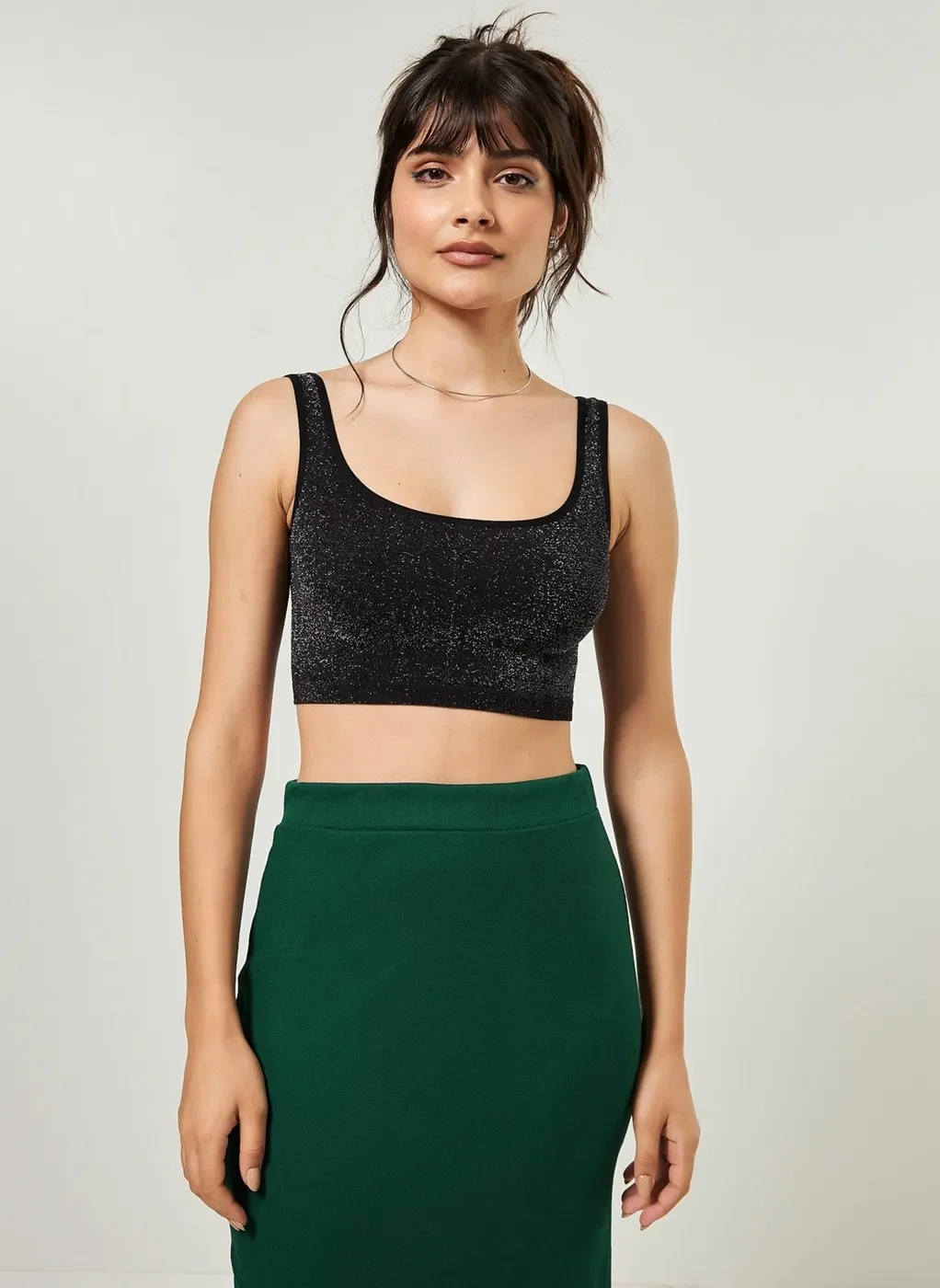 Top Cropped Seamless Com Brilho