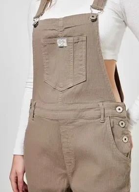 Macacão Em Sarja Canelada