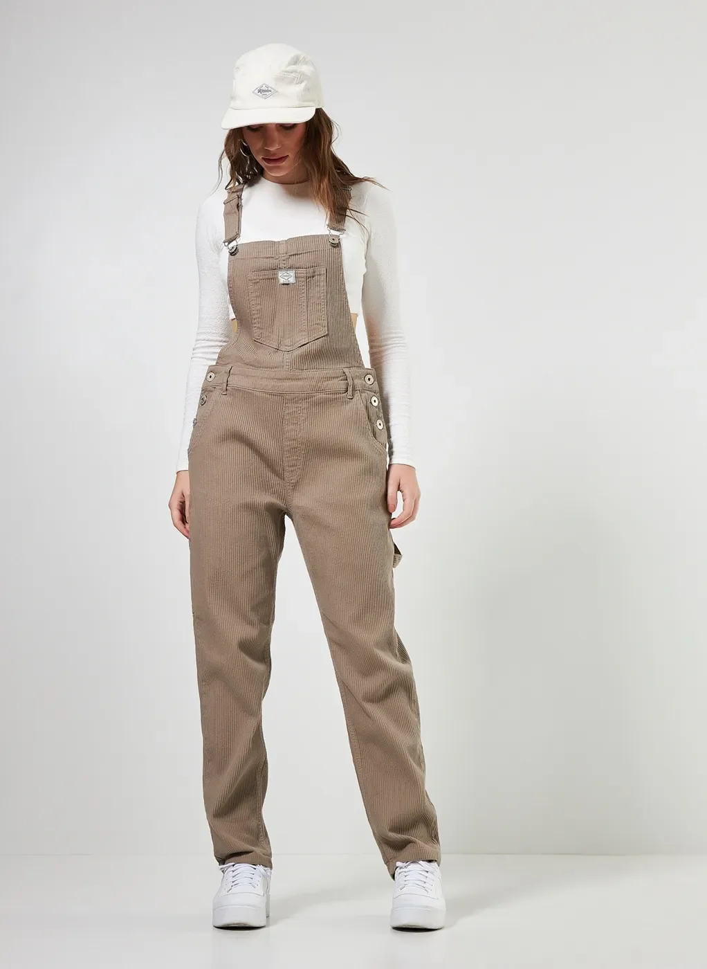 Macacão Em Sarja Canelada