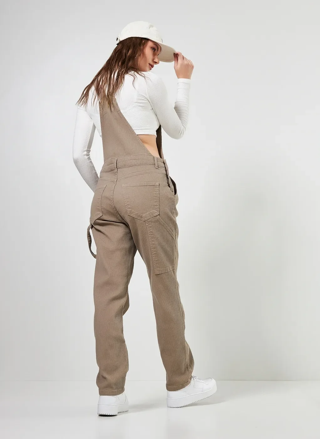 Macacão Em Sarja Canelada