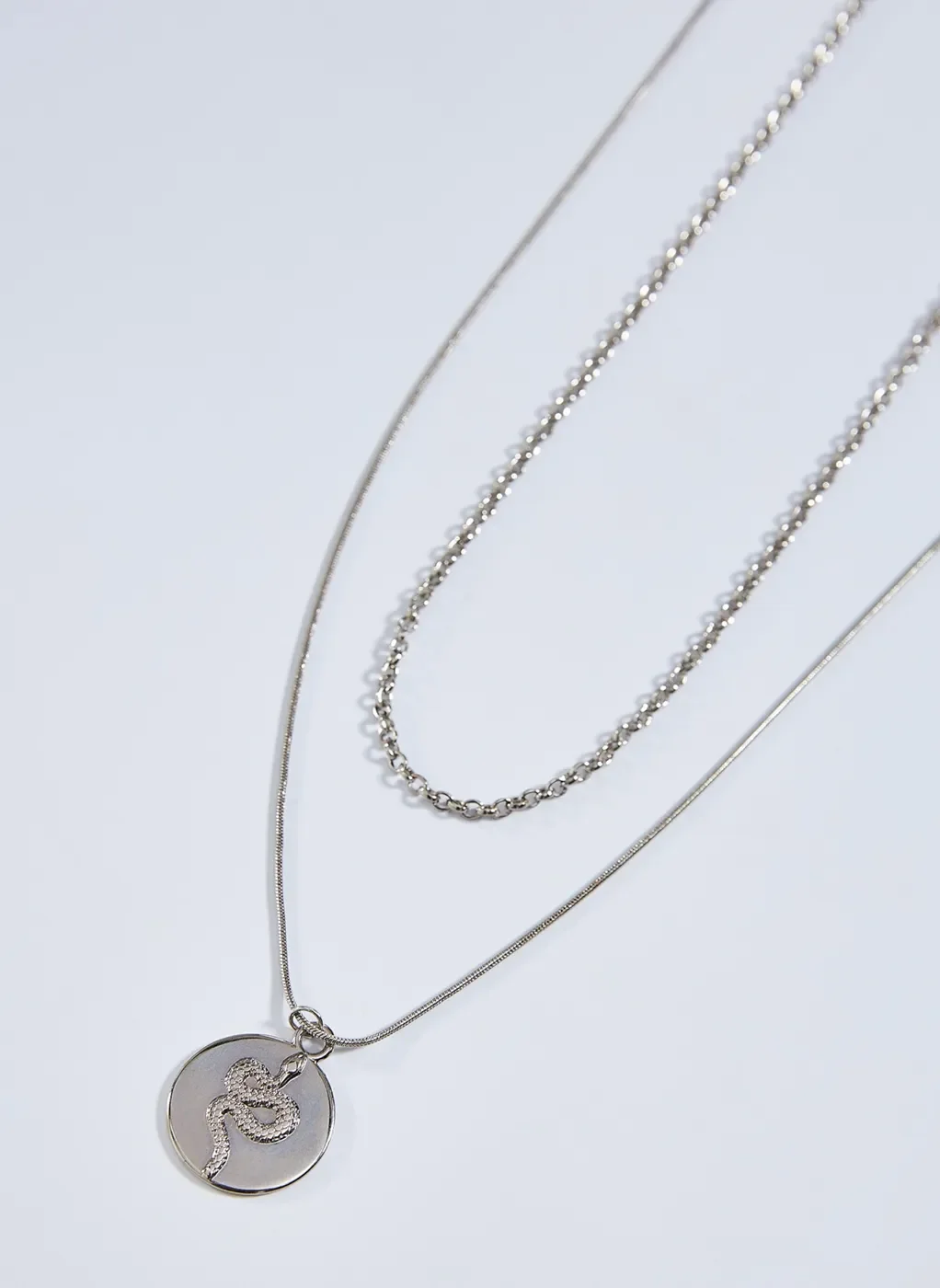 Dupla De Colares Pingente Cobra