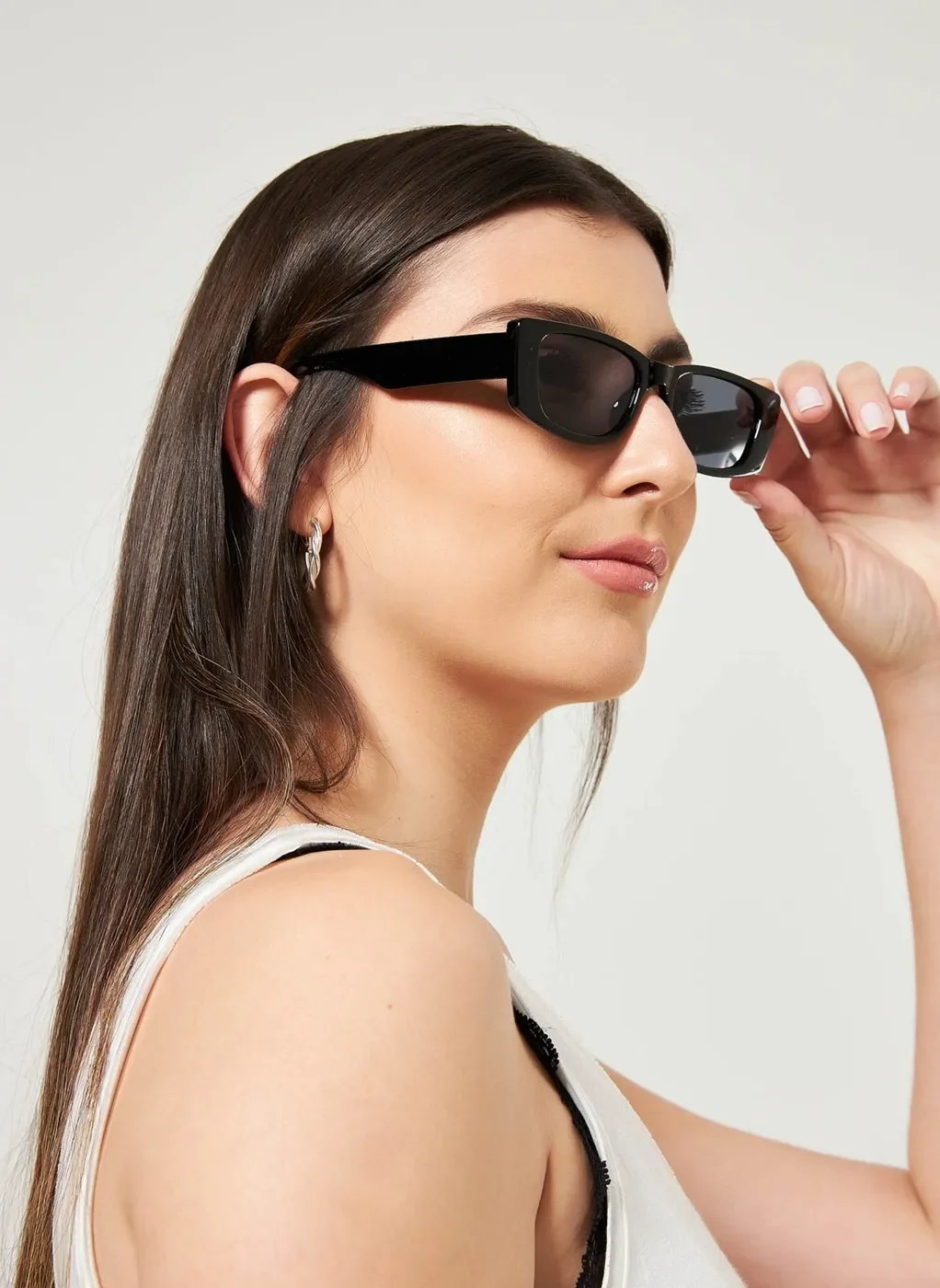 Óculos De Sol Reto Preto