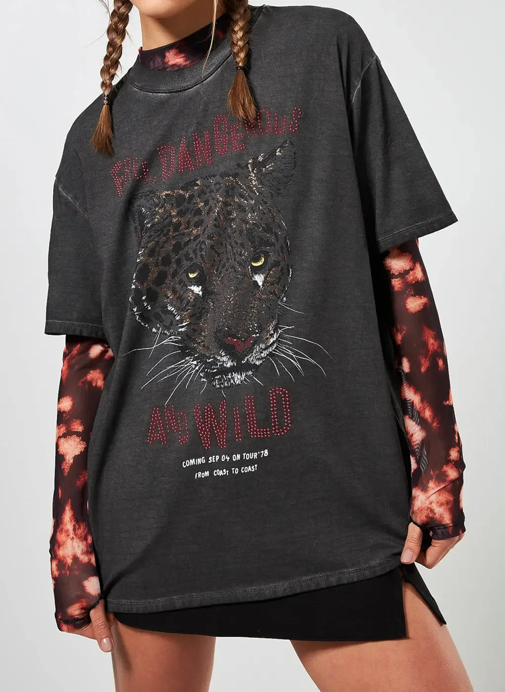 Camiseta Oversized Estonada Onça