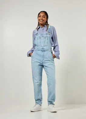 Macacão Jeans Claro