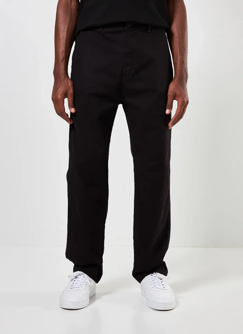 Calça Chino Em Sarja Preta