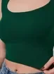 Cropped Em Tricô Com Alças Retas