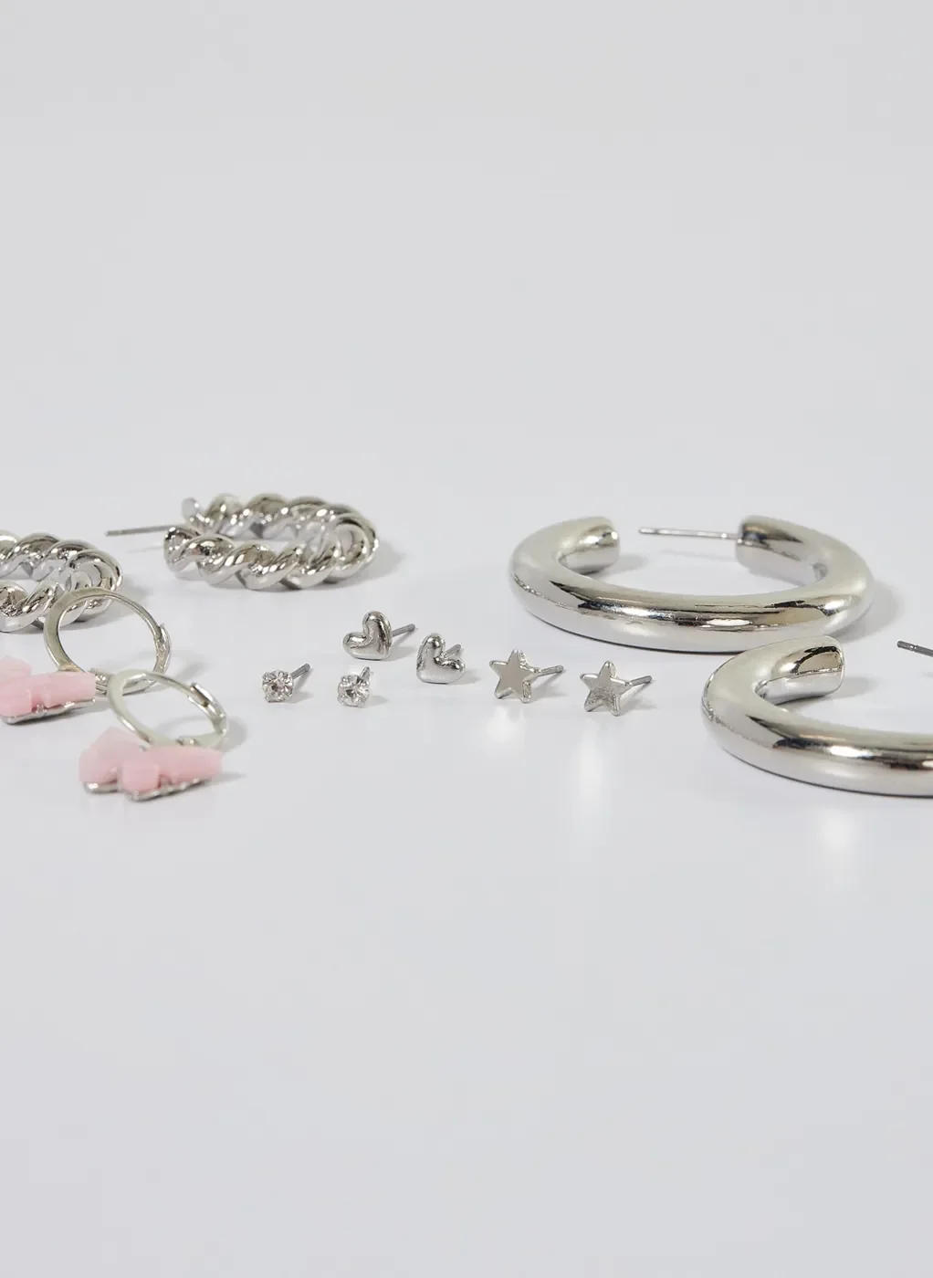 Kit Brincos Argola e Borboleta