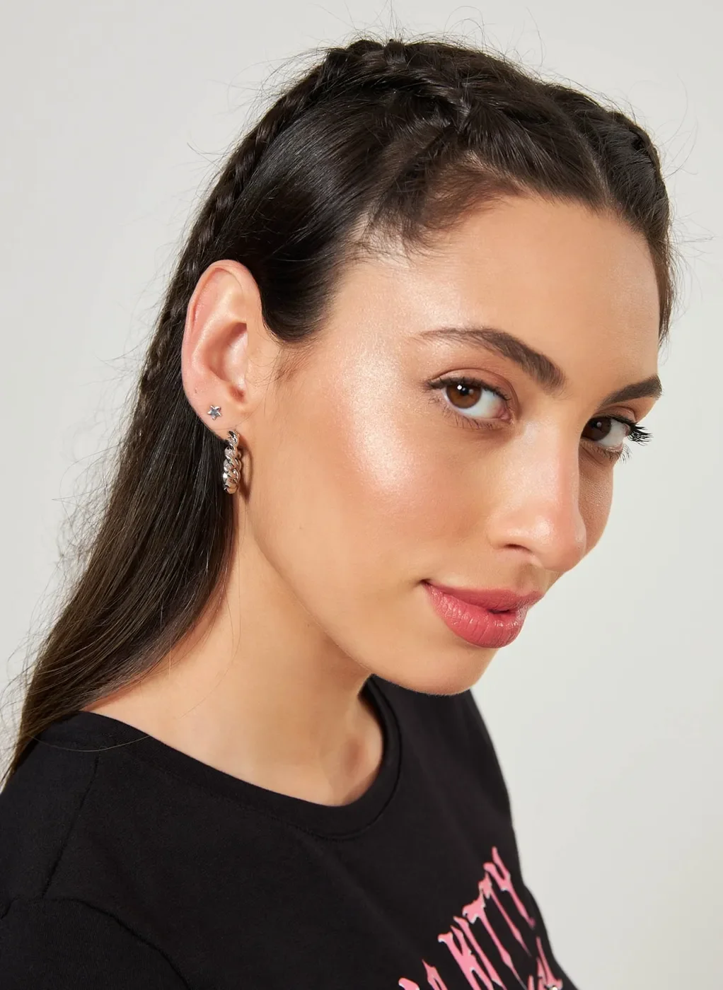 Kit Brincos Argola e Borboleta