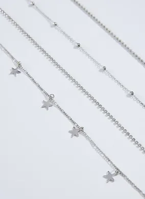 Conjunto Chokers Estrelas E Strass