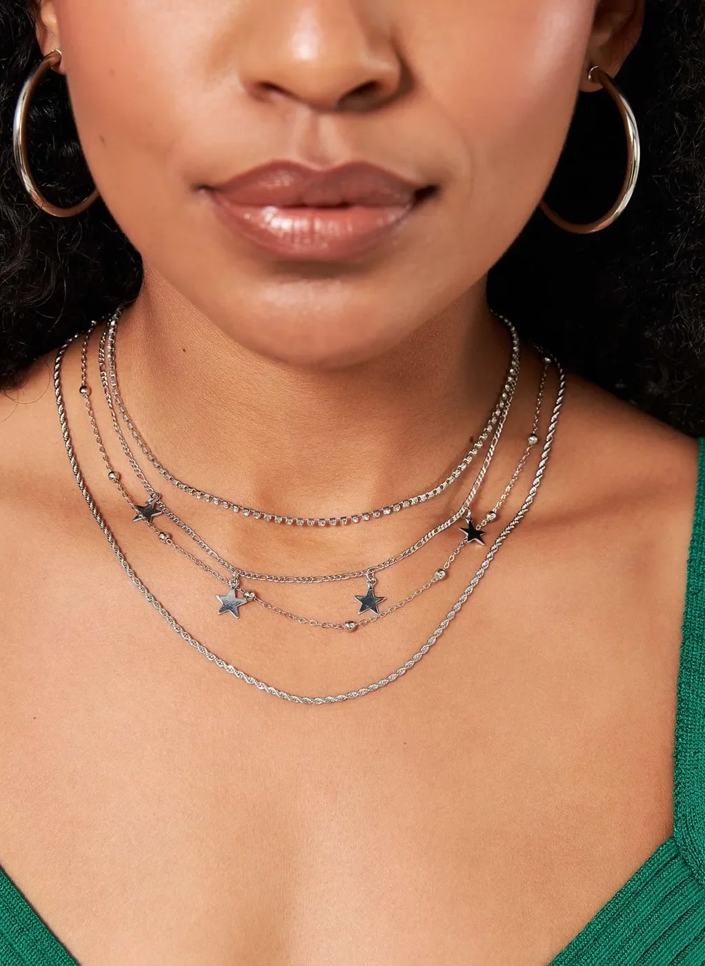 Conjunto Chokers Estrelas E Strass