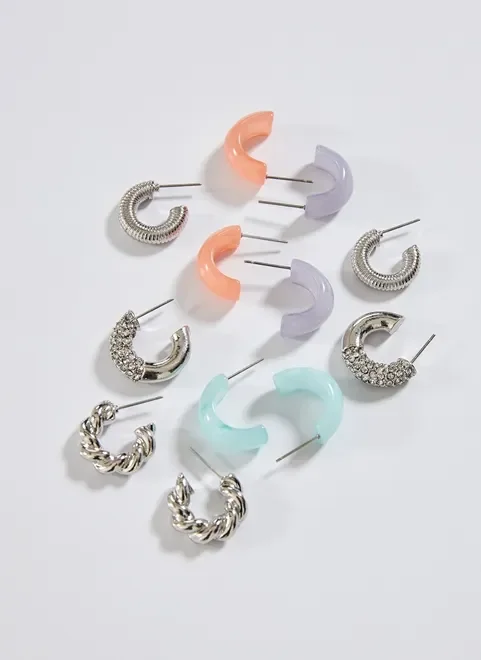 Kit Argolinhas Prateadas E Coloridas