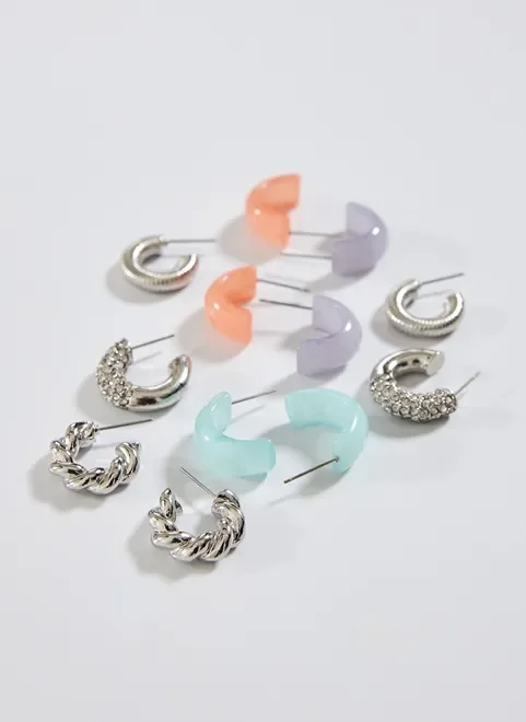 Kit Argolinhas Prateadas E Coloridas