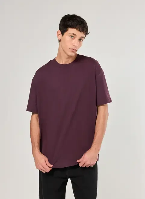 Camiseta Manga Curta Relaxed Lisa