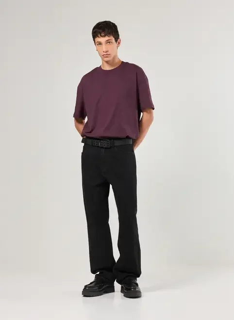 Camiseta Manga Curta Relaxed Lisa