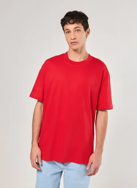 Camiseta Manga Curta Relaxed Lisa