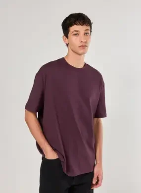 Camiseta Manga Curta Relaxed Lisa