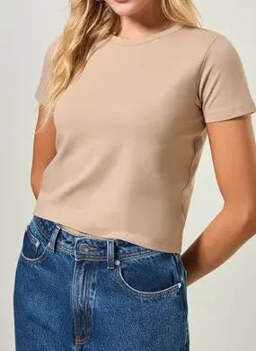 Blusa Básica De Manga Curta