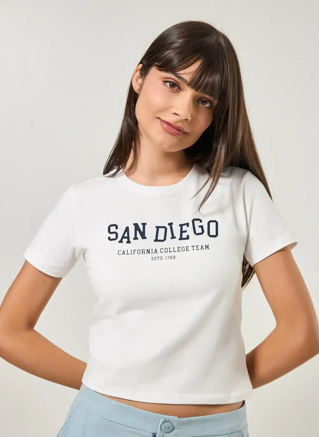 Blusa Mini Tee Branca San Diego