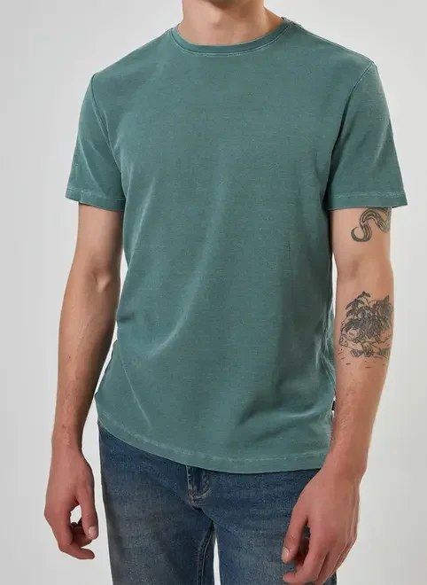 Camiseta Manga Curta Estonada Com Textura