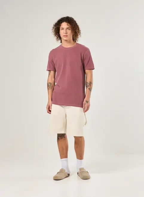 Camiseta Manga Curta Estonada Com Textura