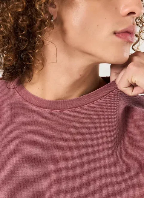 Camiseta Manga Curta Estonada Com Textura