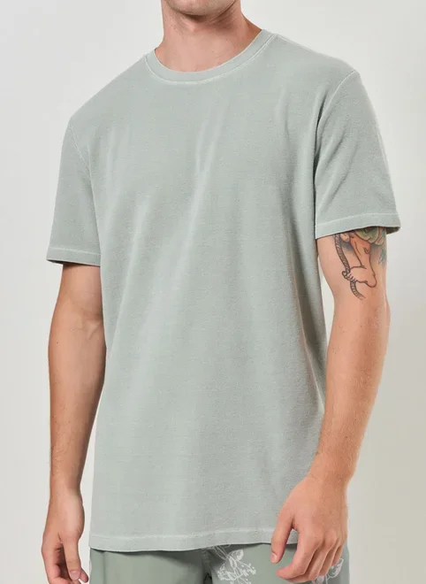 Camiseta Manga Curta Estonada Com Textura