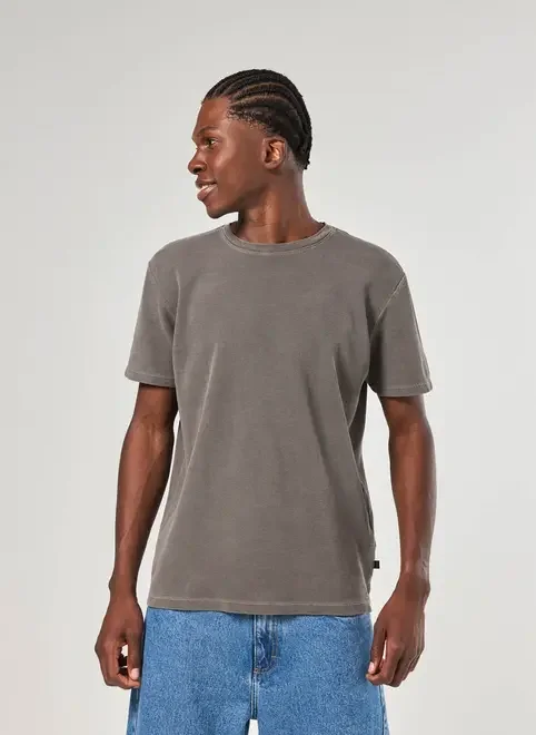 Camiseta Manga Curta Estonada Com Textura