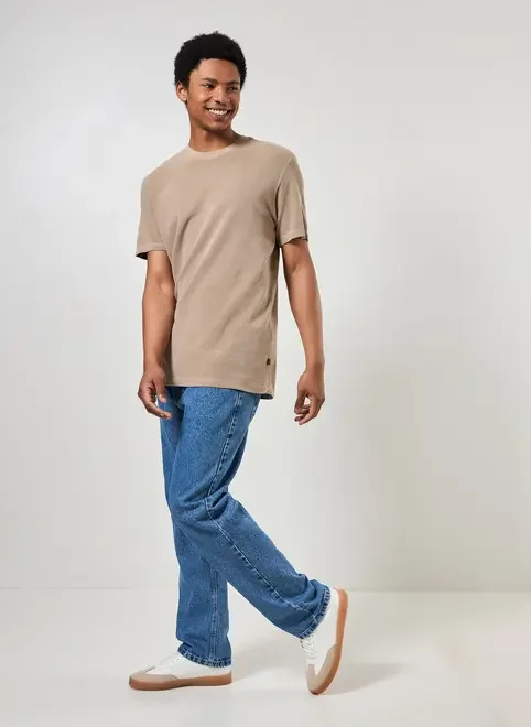 Camiseta Manga Curta Estonada Com Textura