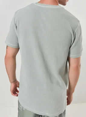 Camiseta Manga Curta Estonada Com Textura