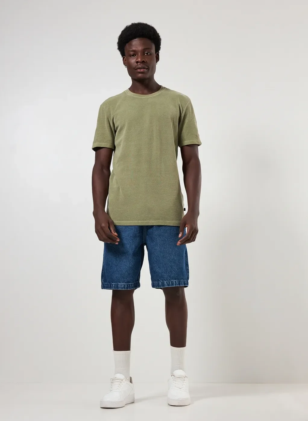 Camiseta Manga Curta Estonada Com Textura