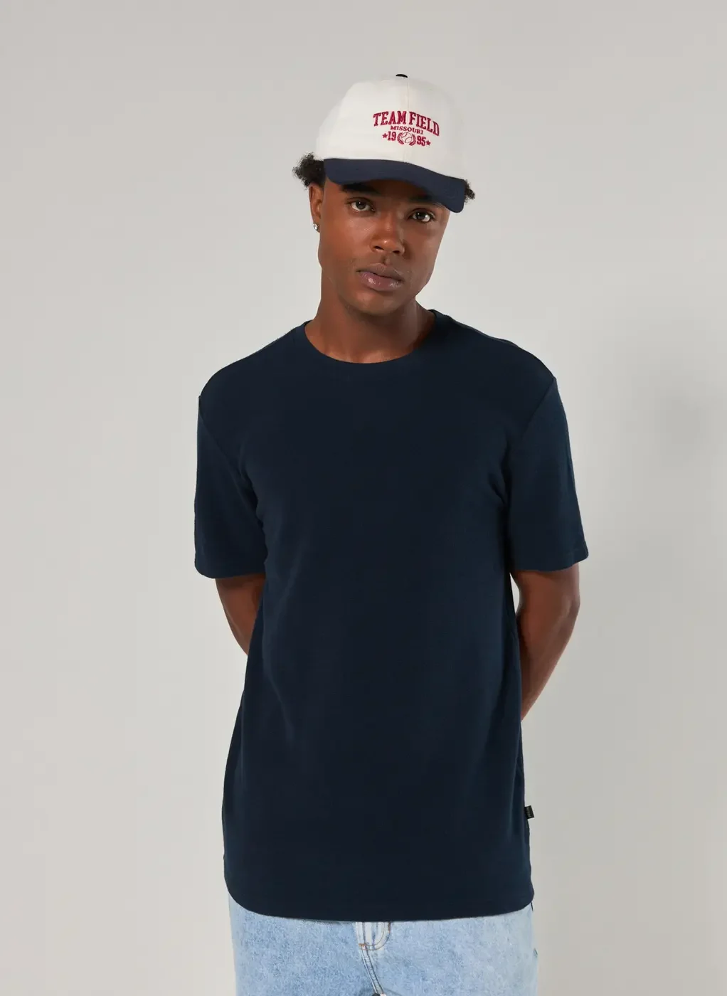 Camiseta Manga Curta Estonada Com Textura