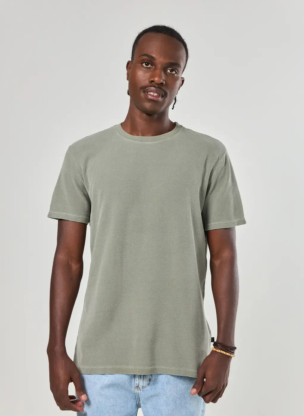 Camiseta Manga Curta Estonada Com Textura