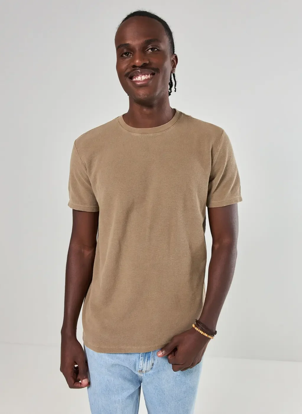 Camiseta Manga Curta Estonada Com Textura