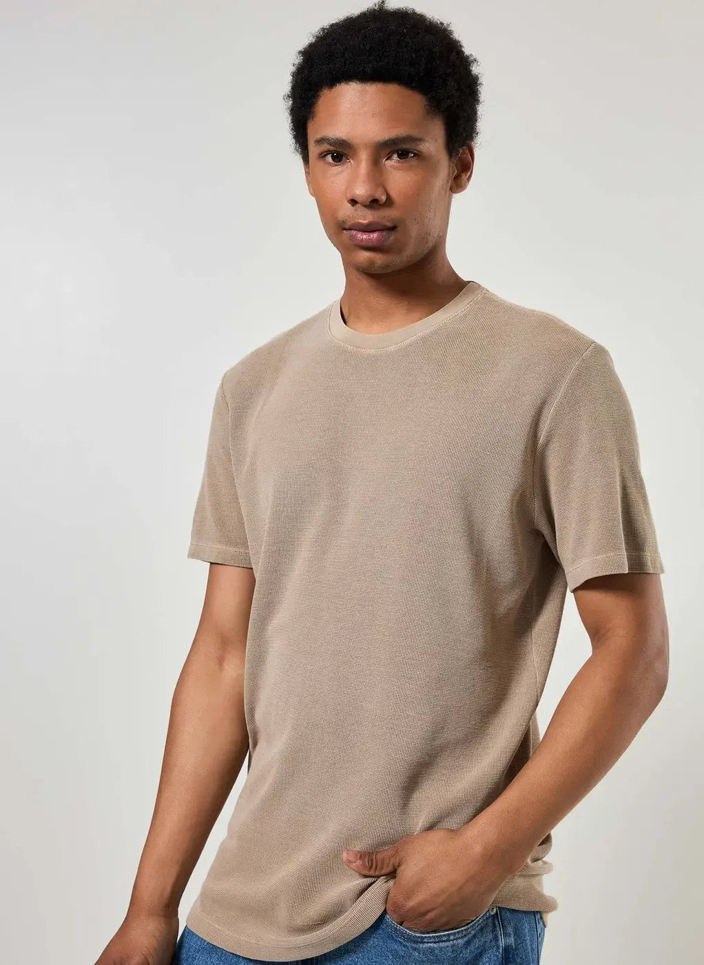 Camiseta Manga Curta Estonada Com Textura