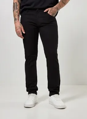 Calça Skinny De Sarja Preta