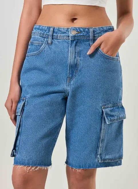 Bermuda Jeans Jorts Cargo