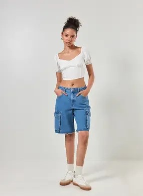 Bermuda Jeans Jorts Cargo
