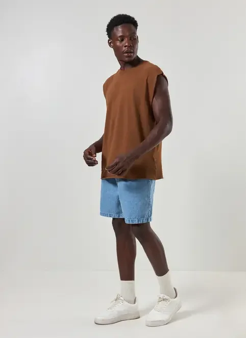 Regata Em Malha Cortada A Fio