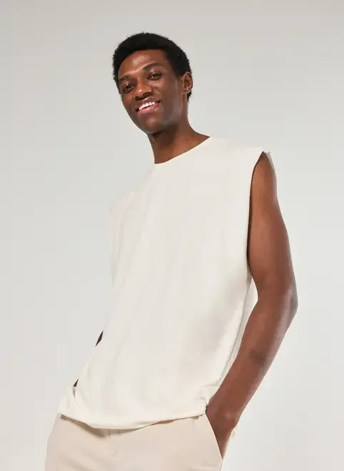 Regata Em Malha Cortada A Fio