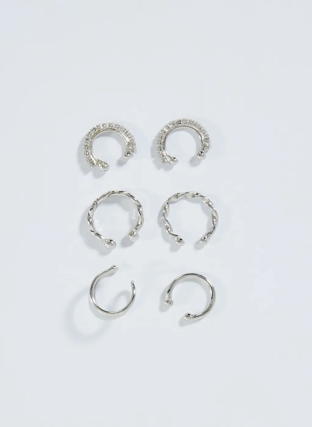 Kit Piercings Fake Prateados