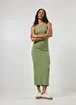 Vestido Midi Halter Em Malha